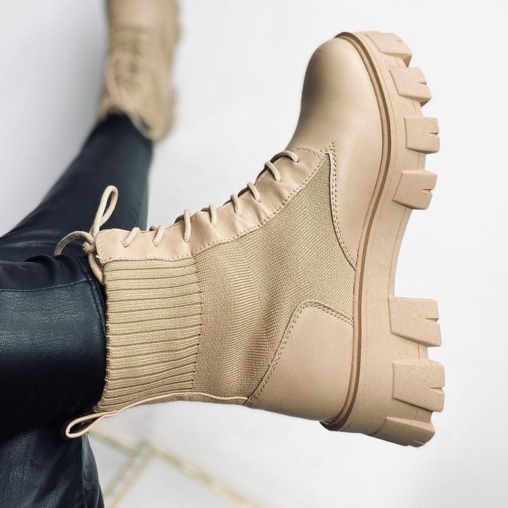 Tan Lugg Style Ankle Boots